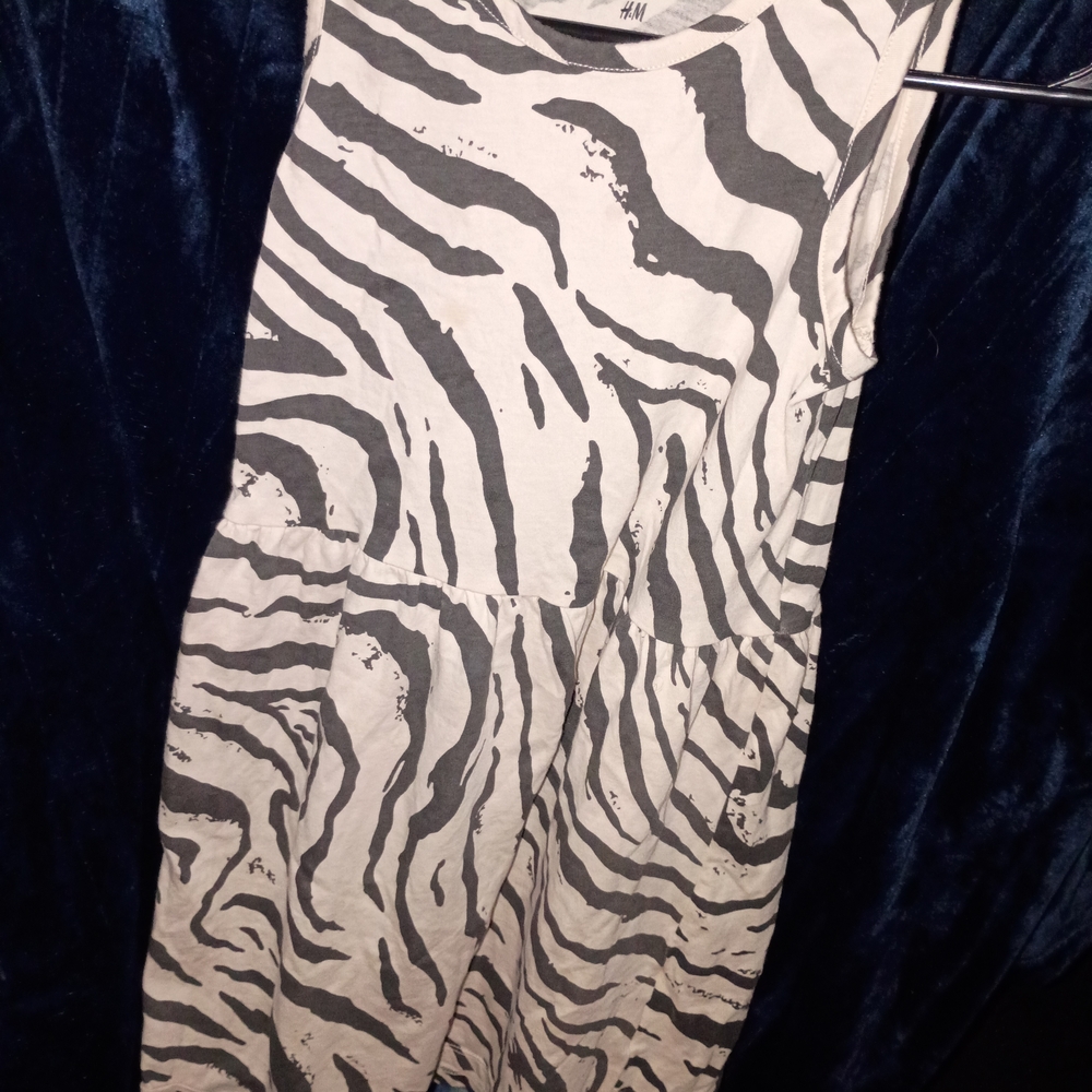 H&M Zebra Print Kids Casual Dress - Black and White